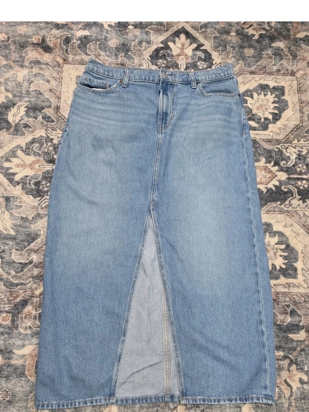 Old Navy Light Blue Straight Leg Denim Skirt Sz 10